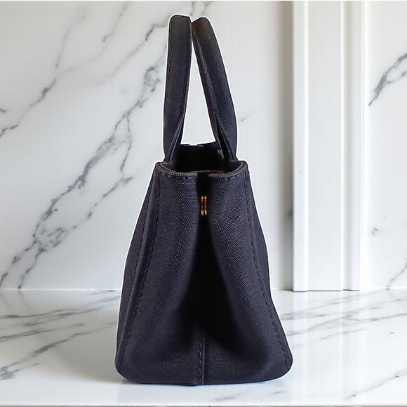 Authentic Prada Canupa Navy Blue Denim Tote Bag MSRP: $1500 - Picture 5 of 16